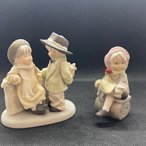 Vintage NBM Enesco Figurines: &quot;You&#39;re My Only Love&quot; & Girl with Rose
