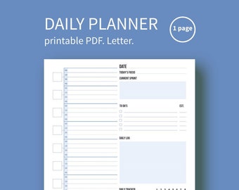 Daily planner, printable planner, planner inserts, planner printable, day planner, daily planner insert, daily schedule, daily organizer