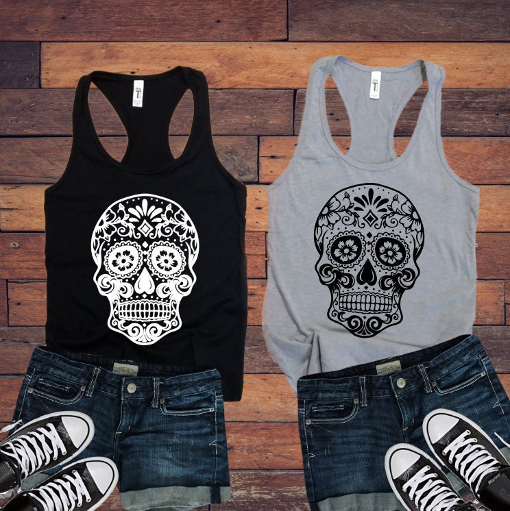 Sugar skull tank sales top womens