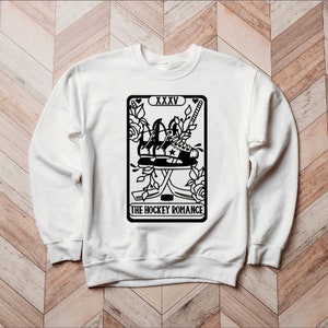 Hockey Romance Tarot Card Unisex Crewneck or Hoodie Sweatshirt | BookTok | Bookish Merch | Reader Gifts | Sports | Nerdy | Book Club | Cozy