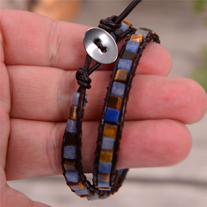 boho bead bracelet for women wrap around gypsy bracelet boho bracelet beaded bracelet 2 layer gift for women natural stone bracelet
