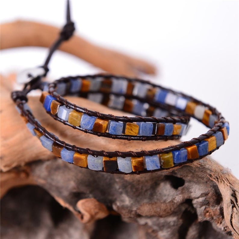 boho bead bracelet for women wrap around gypsy bracelet boho bracelet beaded bracelet 2 layer gift for women natural stone bracelet