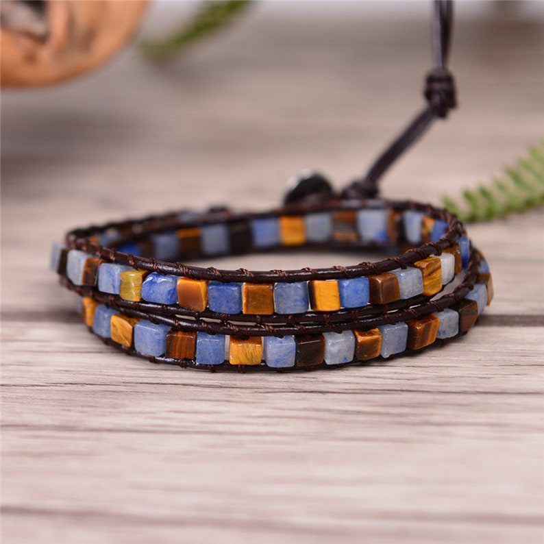 boho bead bracelet for women wrap around gypsy bracelet boho bracelet beaded bracelet 2 layer gift for women natural stone bracelet