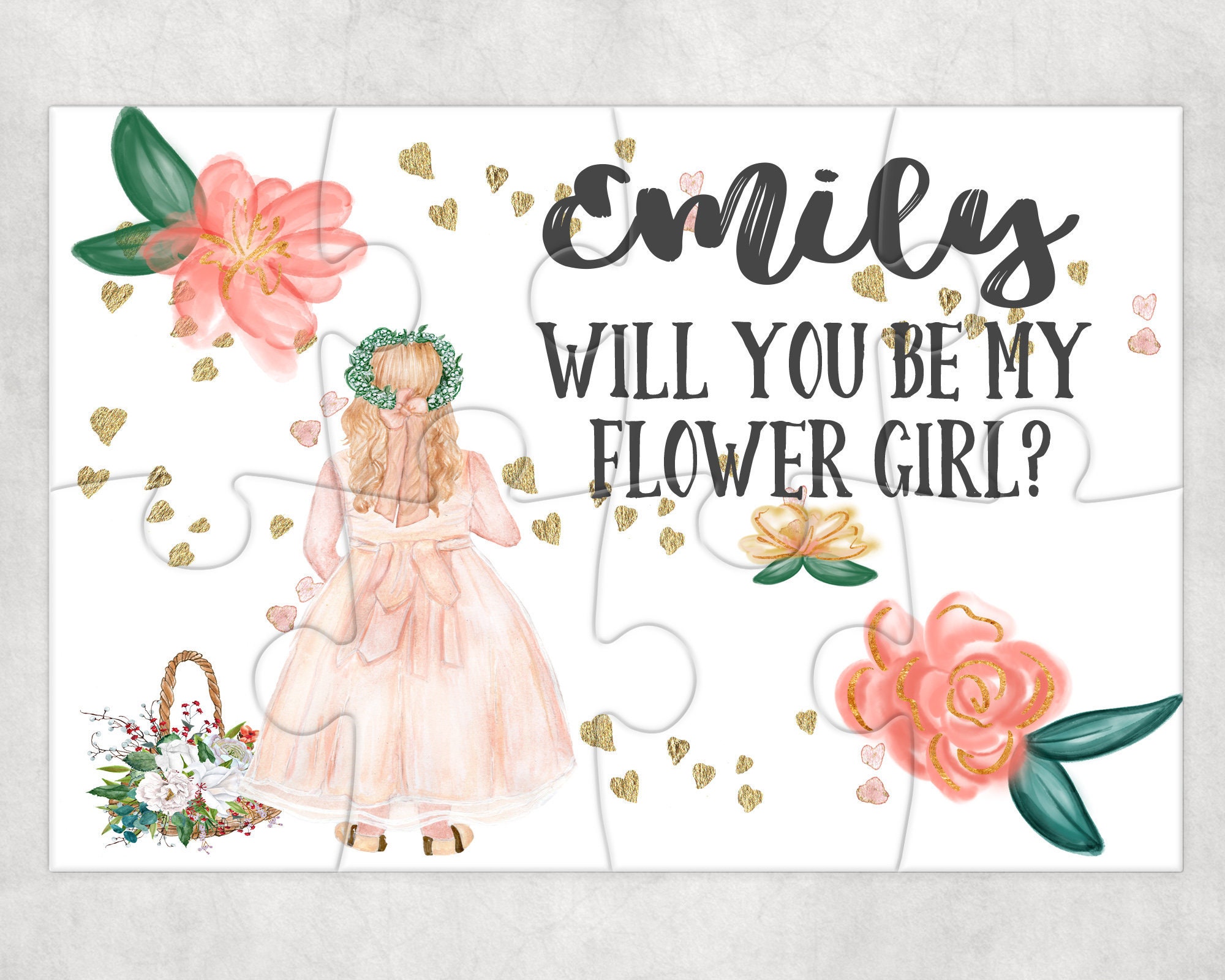 Flower Girl Proposal Puzzle Will You Be My Flower Girl Etsy