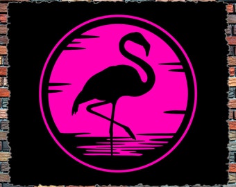Pink Flamingo, Beach, Sunglasses, Stickers, Decal for Cars, Decal for Yeti, Decal for Tumbler, Window Decal, T-Shirt Decal