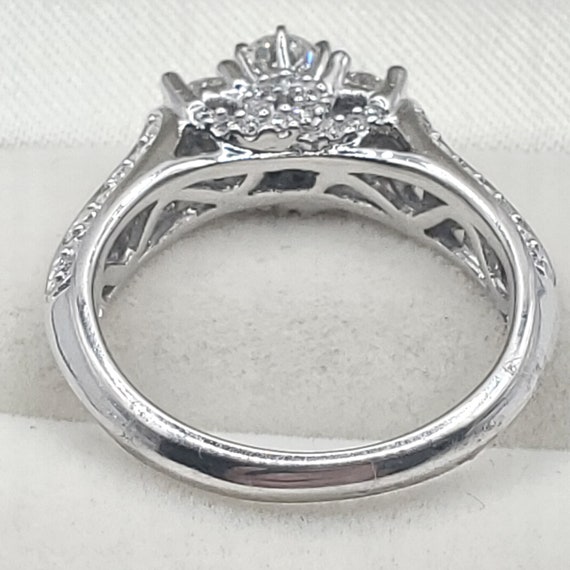 14k white gold past present future diamond ring 0… - image 7
