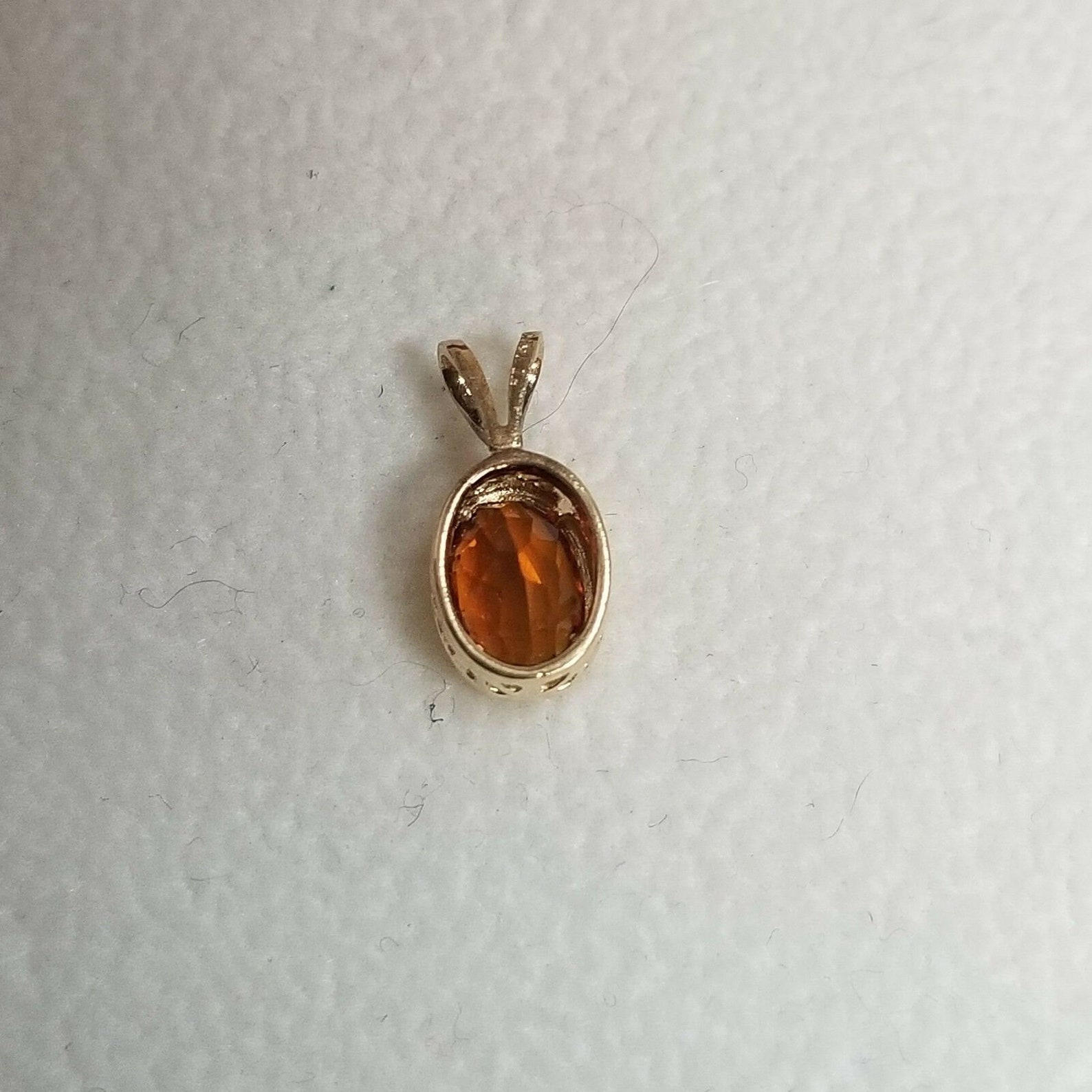 14k yellow gold yellow topaz pendant 0.7 grams new | Etsy