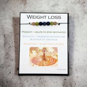 Weight loss willpower determination wish bracelet gemstone gift. AAA grade crystal