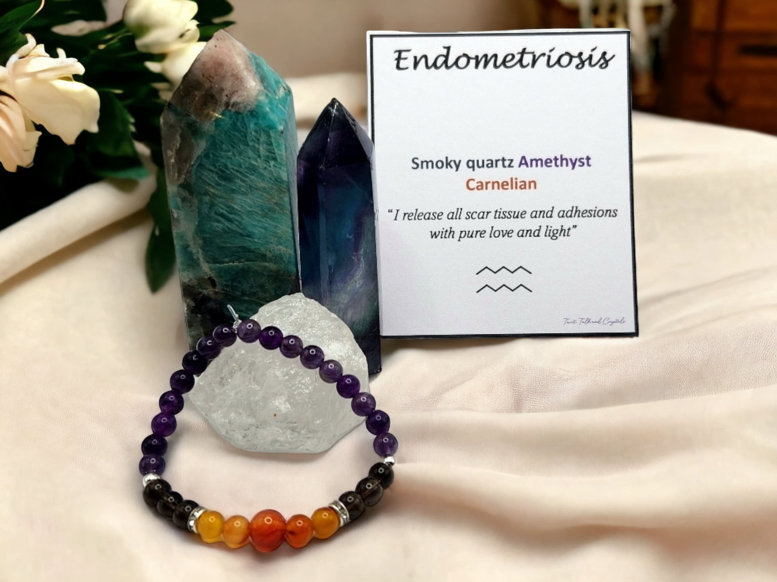 Endometriosis crystal bracelet deals