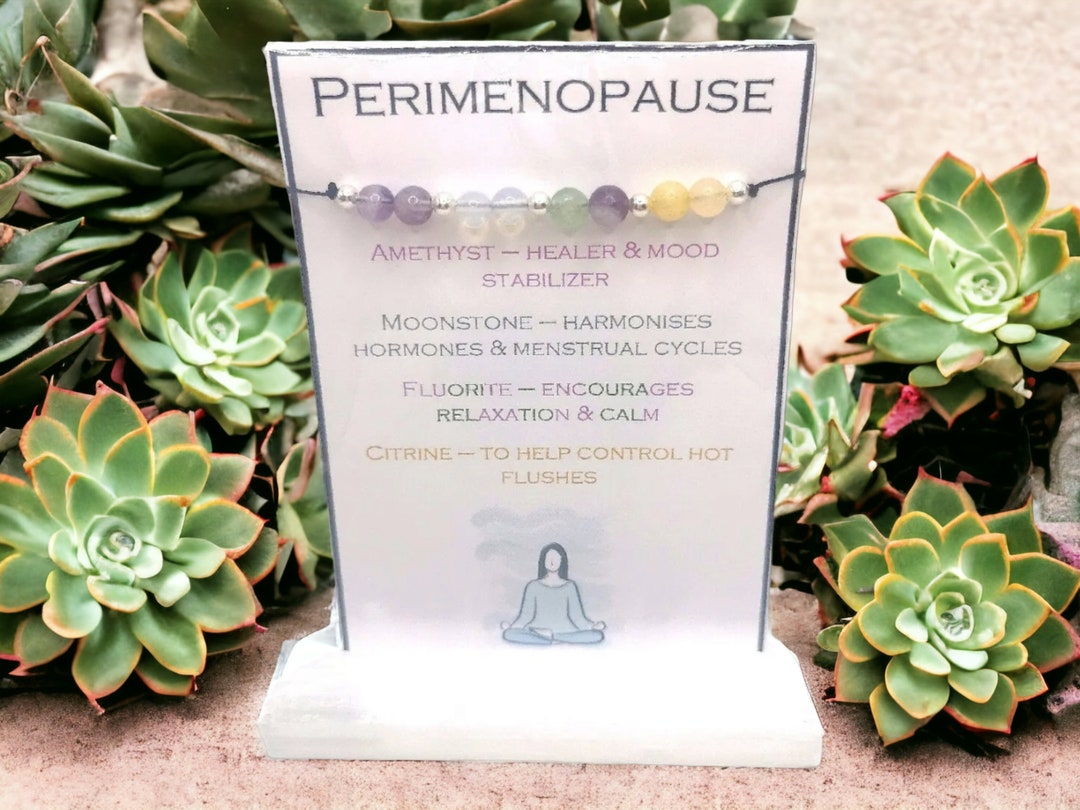 Perimenopause Crystal Healing Wish Bracelet to Help Relieve Symptoms