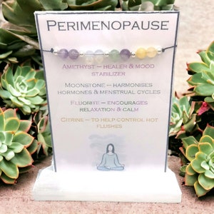 Perimenopause Crystal Wish Bracelet: AAA Grade Healing Gemstones
