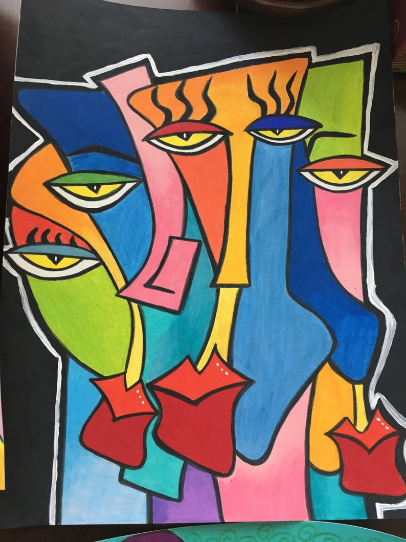 Cubism ART Cubism Painting color pencil painting on paper