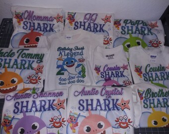Baby Shark Birthday Shirt Etsy Baby Shark Birthday Shirt Etsy