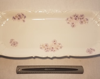 Antique Transferware Serving Platter, Germany with Makers Mark, Extra Long, Shabby Chic, Vintage/Victorian Wedding/Holiday