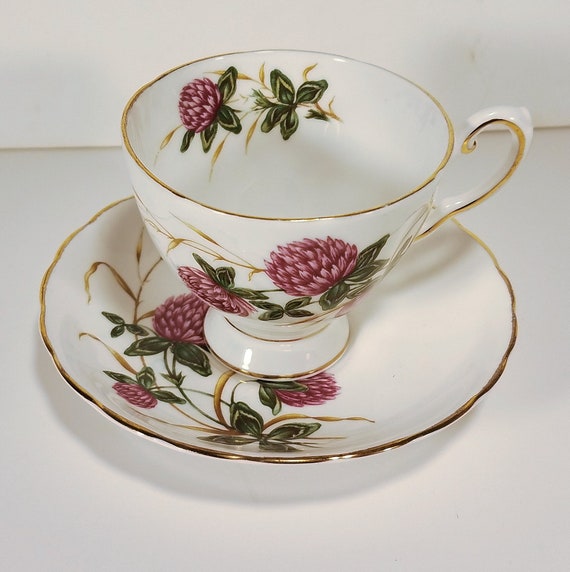 Wine Glass Charms Set of 6 Rose Pattern China Tea Party Charms Bridal Shower