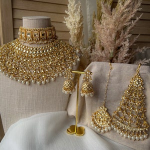 Paachi Kundan Pink Bridal Set , Sage Green Kundan Bridal Set , Indian Bridal Set , Necklace, Jhumki, Paachi Kundan Set