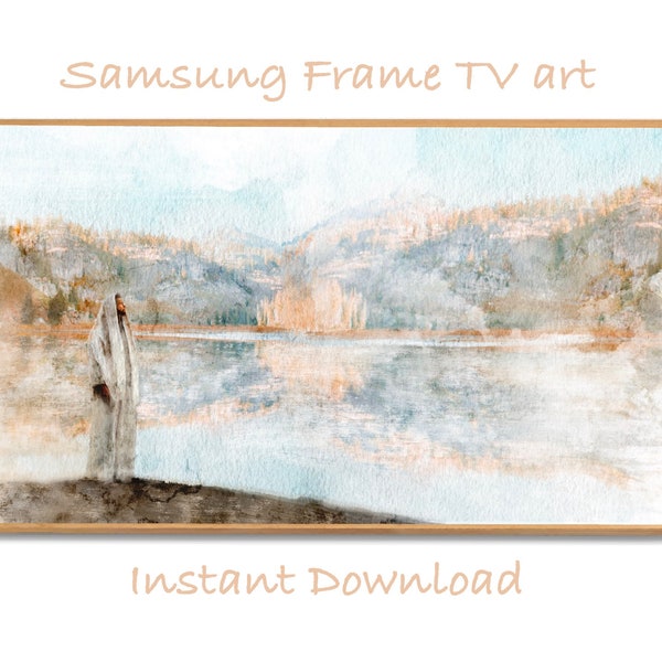 Samsung Frame TV Art ‘The Risen Lord’ Muted Mountain Landscape, Bible Art, Bible Scene, Bible painting, Jesus Art, Christian Wall art, Home