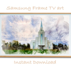 Samsung Frame TV Art LDS Vancouver Canada Temple
