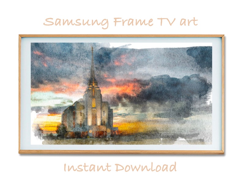 Samsung Frame TV Art LDS Temple Etsy