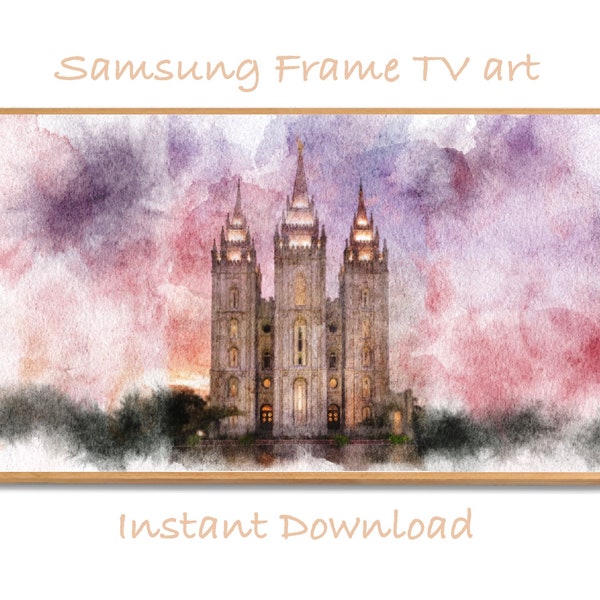 Samsung Frame TV art Salt Lake Temple