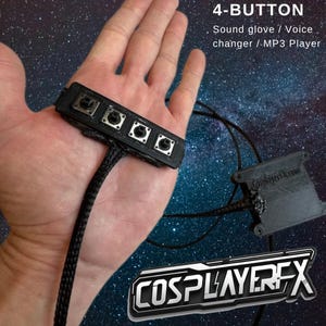 Custom Character Voice Control  | 4 button glove | Many Custom Characters | Costume Accessory with MP3 Player | Star Wars or any character
