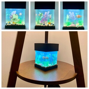 Light Up Miniature Aquarium/Aquatic Still-life