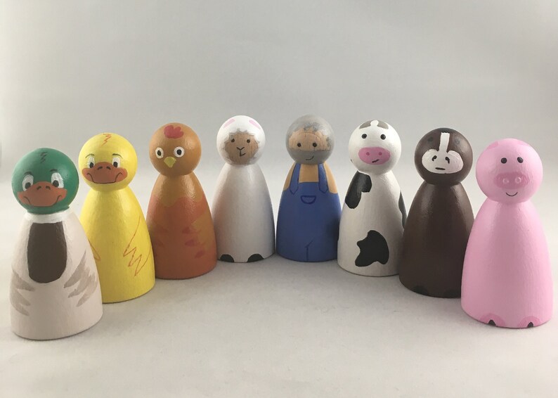 animal peg dolls