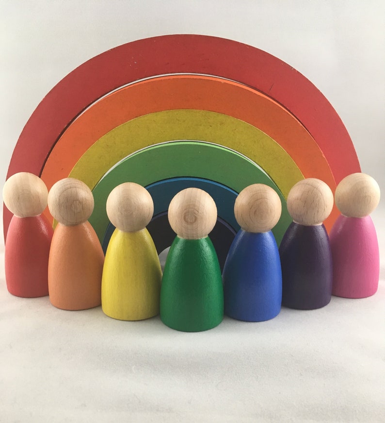 rainbow peg dolls