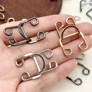 Metal Hidden Coat Hooks, Invisible Clasp Fasteners for Trench Coats, Wool Garments, Sweaters & Outerwear