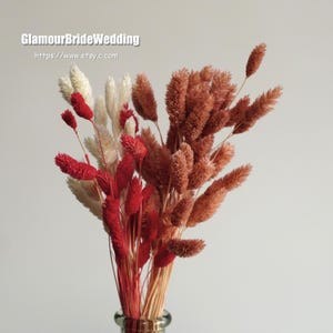 Burnt Oak Dried Phalaris Grass: Boho Wedding Flowers
