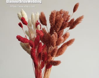 Burnt Oak Dried Phalaris Grass: Boho Wedding Flowers