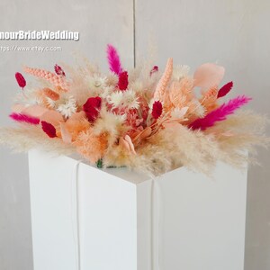 Table arrangement,Preserved Pampas Table Flower, Dried Flower Boho Wedding Decor,Wedding Table Flower Centrepiece