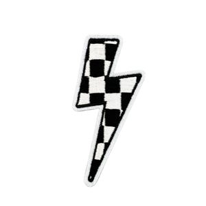 10Pcs Random Mixed Black White Plaid Iron‑on Patch,Patch sticker, Star Lightning Heart Embroidered Appliques DIY Supplies