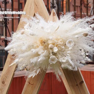 Arch arrangement,Preserved rose Pampas Dried Flower Arch Arrangement, Boho Wedding Decor, Wedding Backdrop,Table Flower Centrepiece