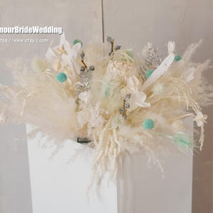 Table arrangement,Preserved Pampas Table Flower, Dried Flower Boho Wedding Decor,Wedding Table Flower Centrepiece