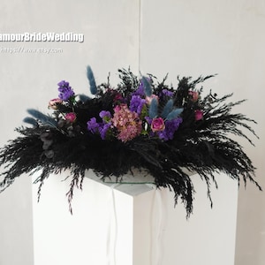 Preserved Pampas & Rose Table Arrangement,Boho Wedding Centerpiece,Dried/Artificial Table Flower