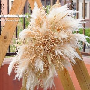 Pampas Arch arrangement,Preserved babysbreath Dried Flower, Boho Decor,Wedding Backdrop,Table Flower Centrepiece