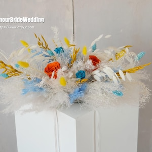 Table arrangement,Preserved Pampas Table Flower, Dried Flower Boho Wedding Decor,Wedding Table Flower Centrepiece