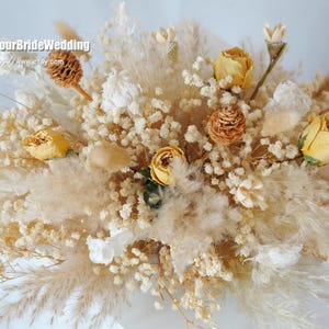 Table arrangement,Preserved Pampas Table Flower, Dried Flower Boho Wedding Decor,Wedding Table Flower Centrepiece