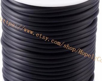 DIY Craft Jewelry 1.5mm 2mm 3mm black Round rubber cord