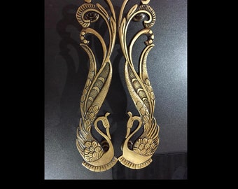 Peacock door handle real strong brass