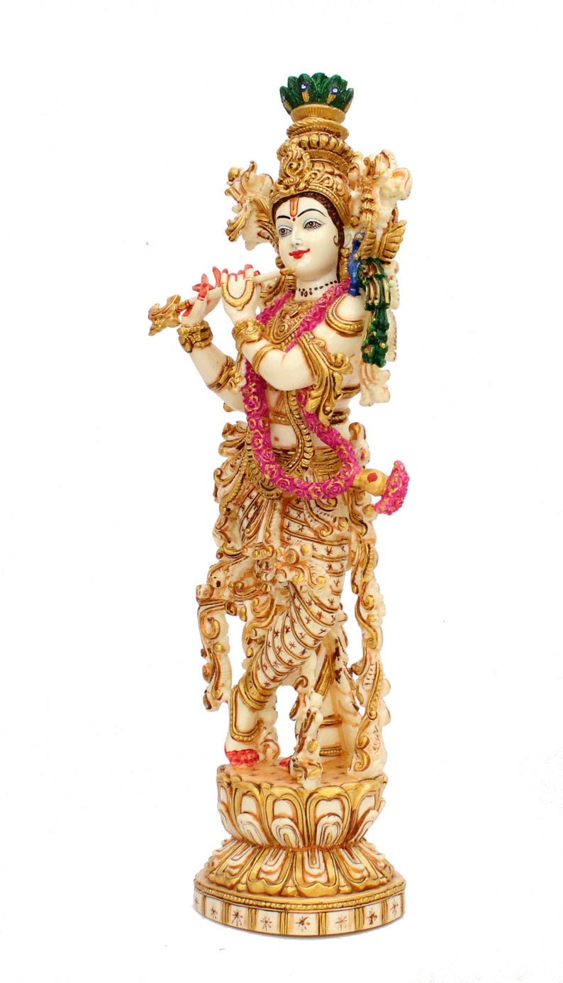 Krishna Statue Load Krishna Statue 15 Inches Etsy