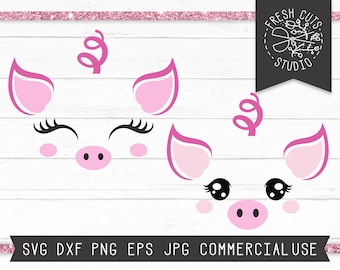 Download Cute Pig Svg Etsy