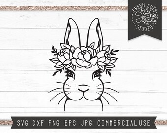 Download Flower Bunny Svg Etsy