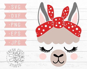 Bandana Llama Svg Etsy