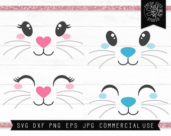 Download Bunny face svg | Etsy