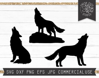 Download Wolf Silhouette Etsy