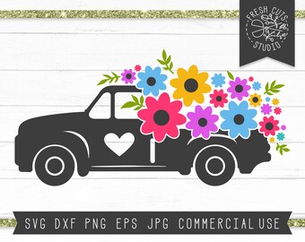 Download Truck with flowers | Etsy