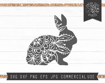 Download Mandala Bunny Svg Etsy