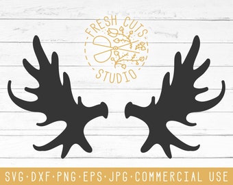 Moose antler svg | Etsy